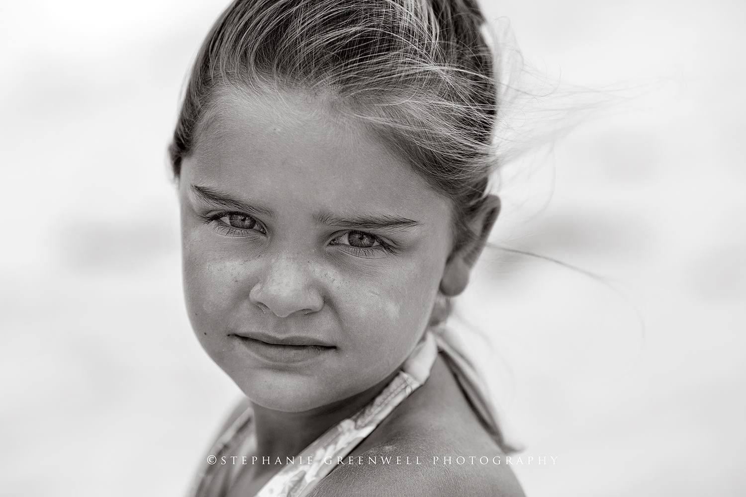 beach photography perdido key destin florida black and white bw girl closeup stephanie greenwell photography