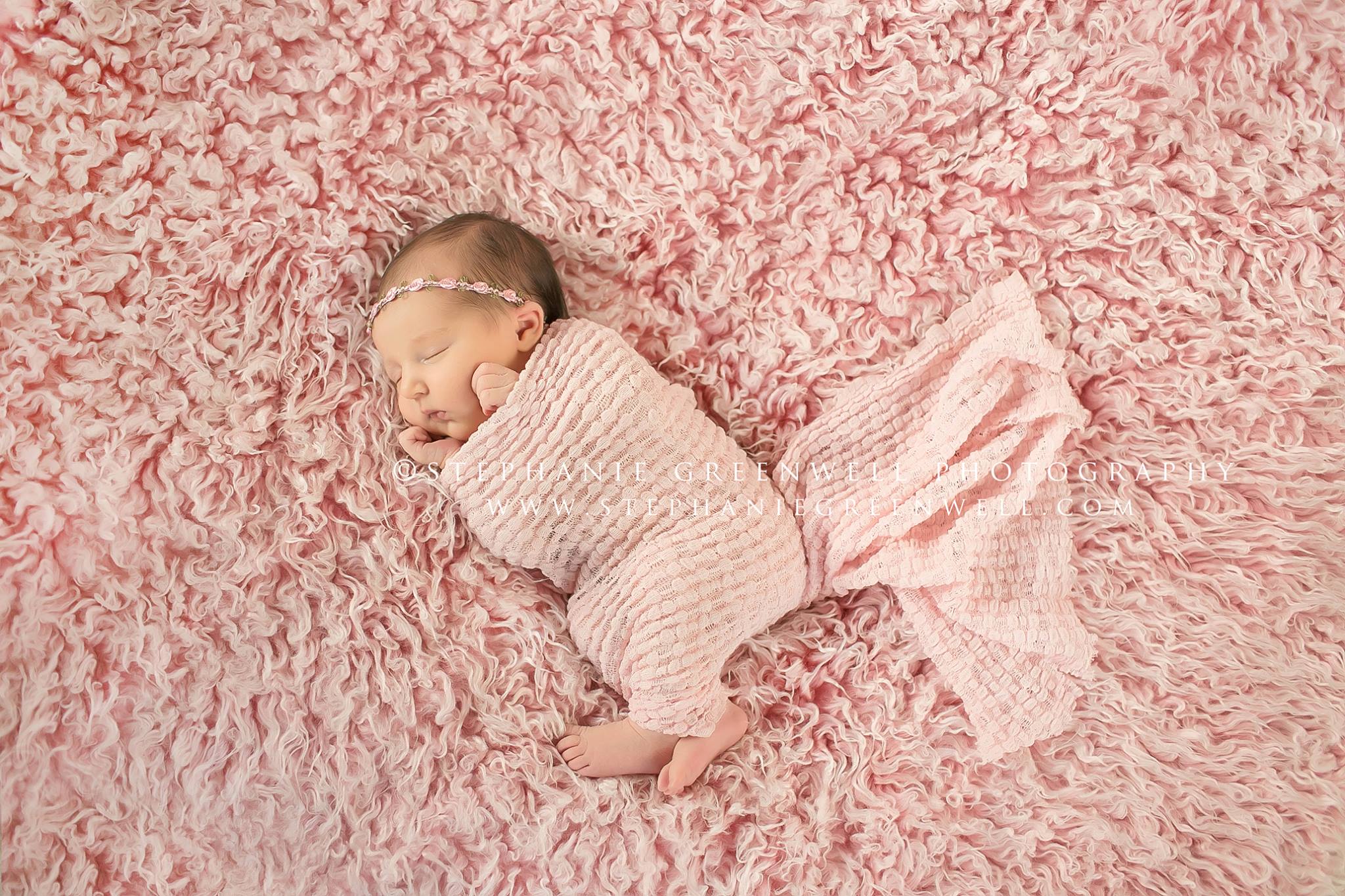 newborn girl senath wrapped southeast missouri photographer stephanie greenwell