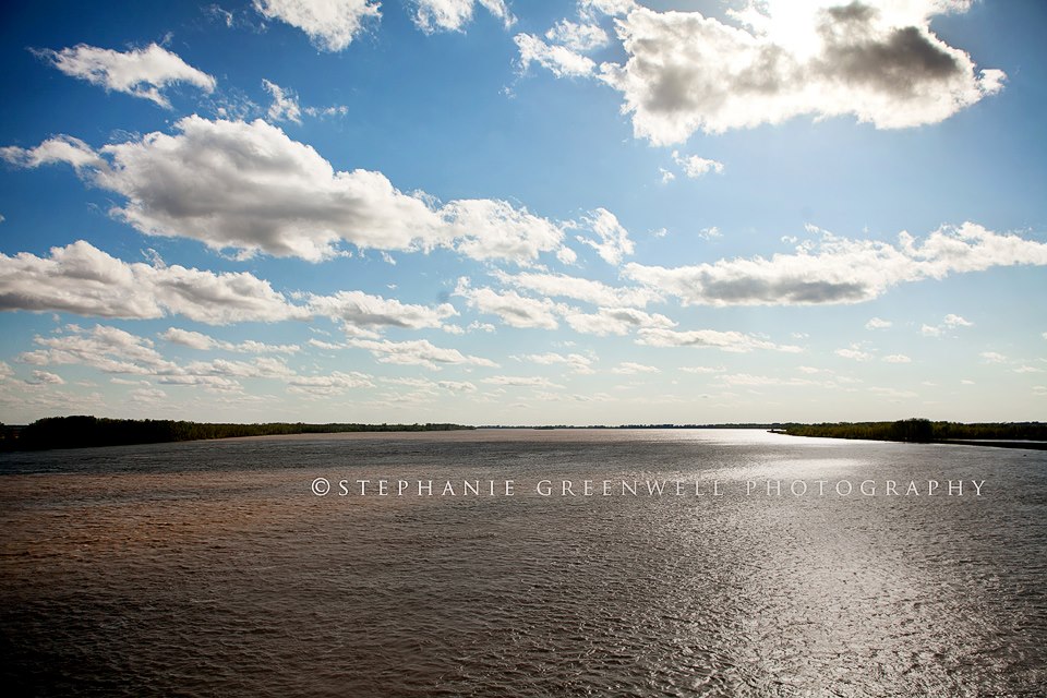 mississippi river blue sky clouds caruthersville missouri stephanie greenwell