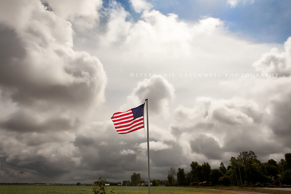 flag memorial day veterans blue sky clouds southeast missouri photography stephanie greenwell