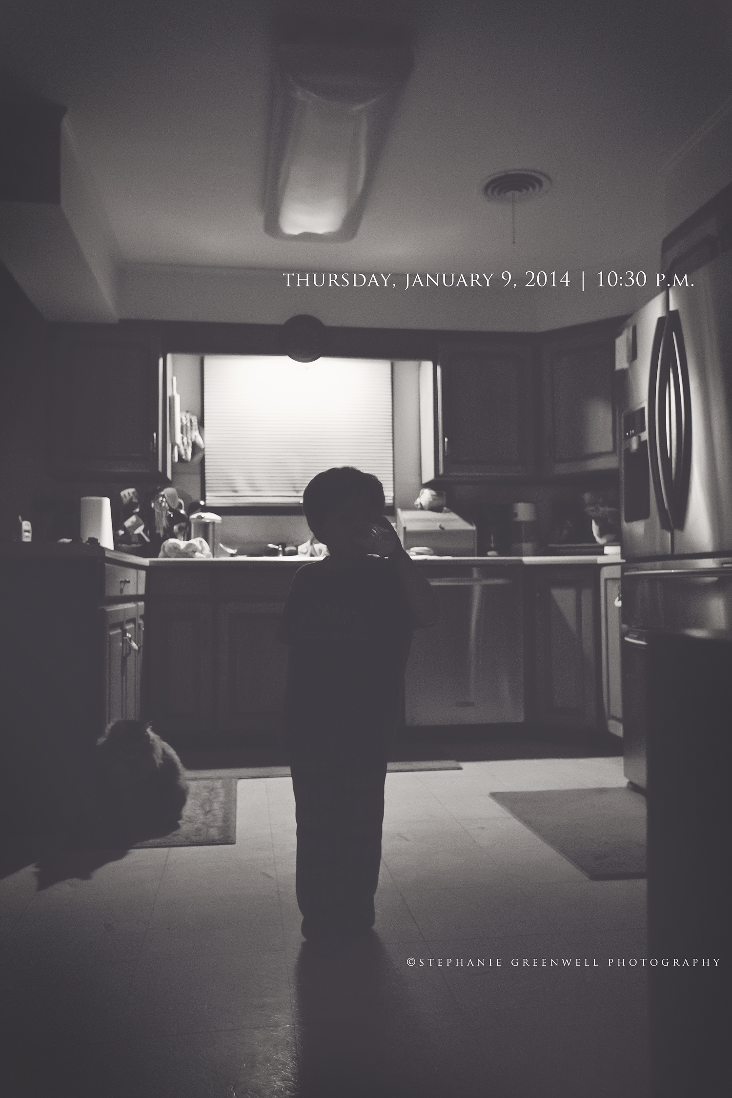 photo a day project silhouette boy drinking milk kitchen southeast missouri photographer stephanie greenwell