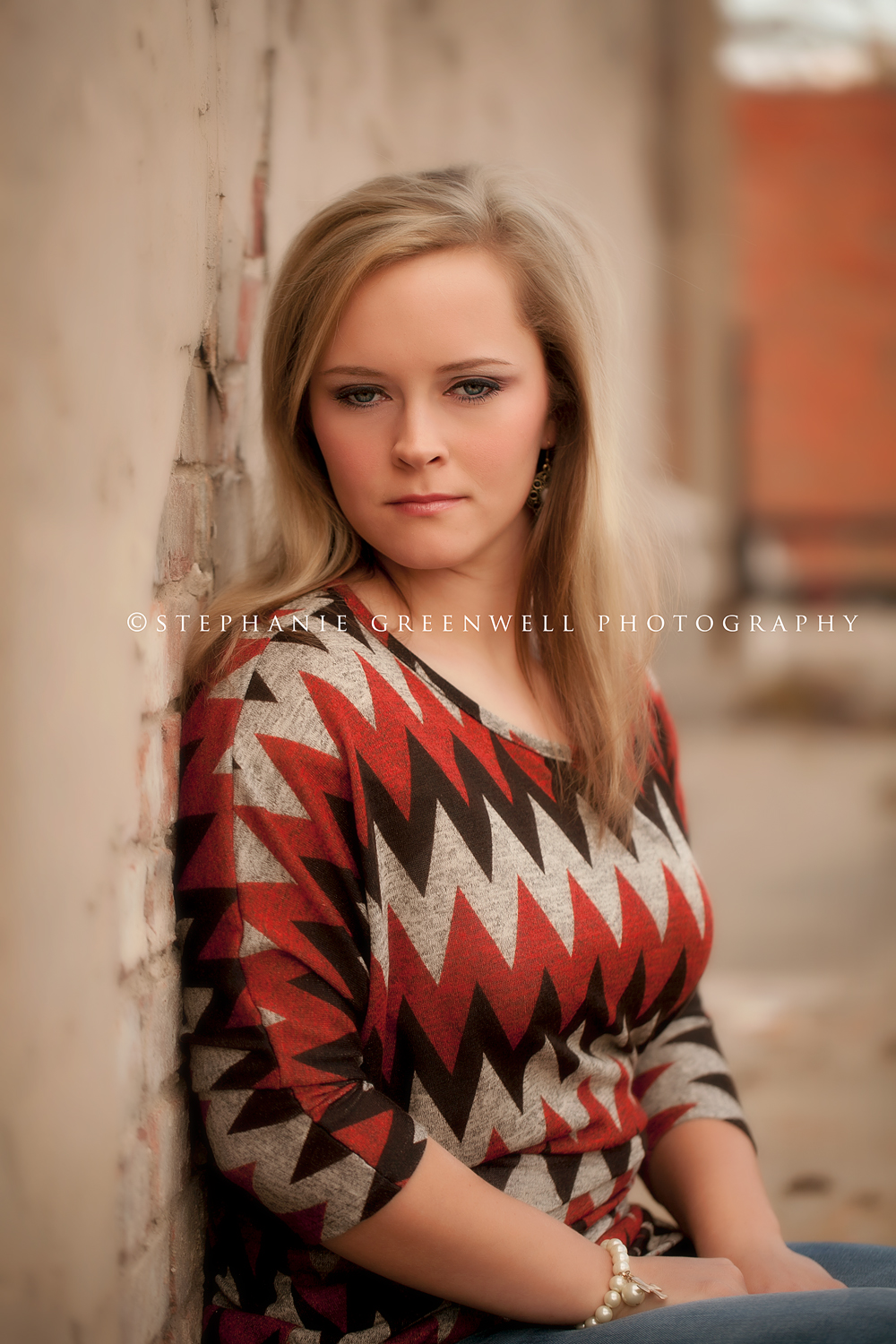 taylor bradfield senior 2014 north pemiscot urban brick wall southeast missouri photography stephanie greenwell