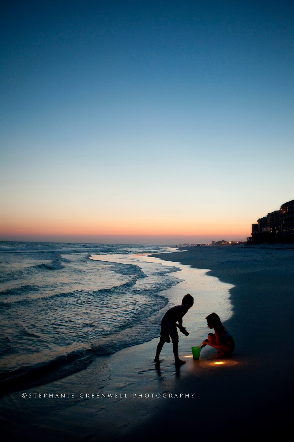 destin florida crystal beach old 98 sand crab hunting silhouette southeast missouri photographer stephanie greenwell