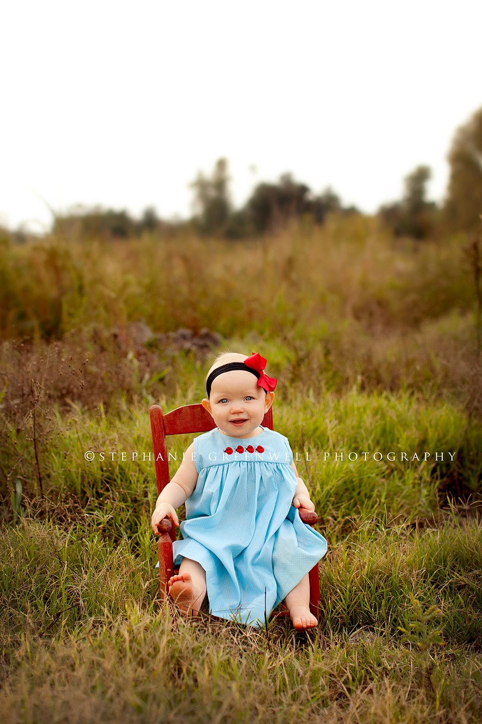 clayton baby one year field red chair hayti missouri stephanie greenwell photography